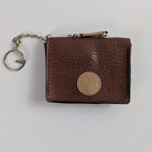 Vintage Disney Mickey Mouse Wallet Faux Brown Leather with Belt Loop